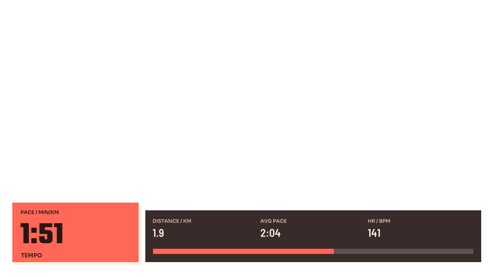 Running Tempo, 16:9 layout preview