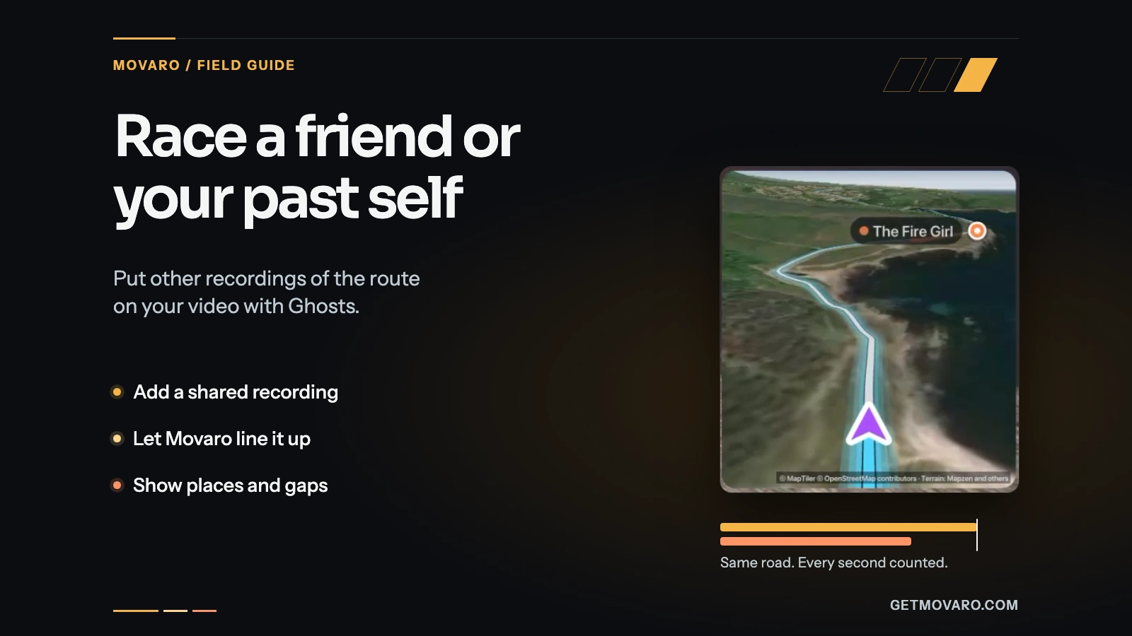 Race a friend or your past self on video with Ghosts