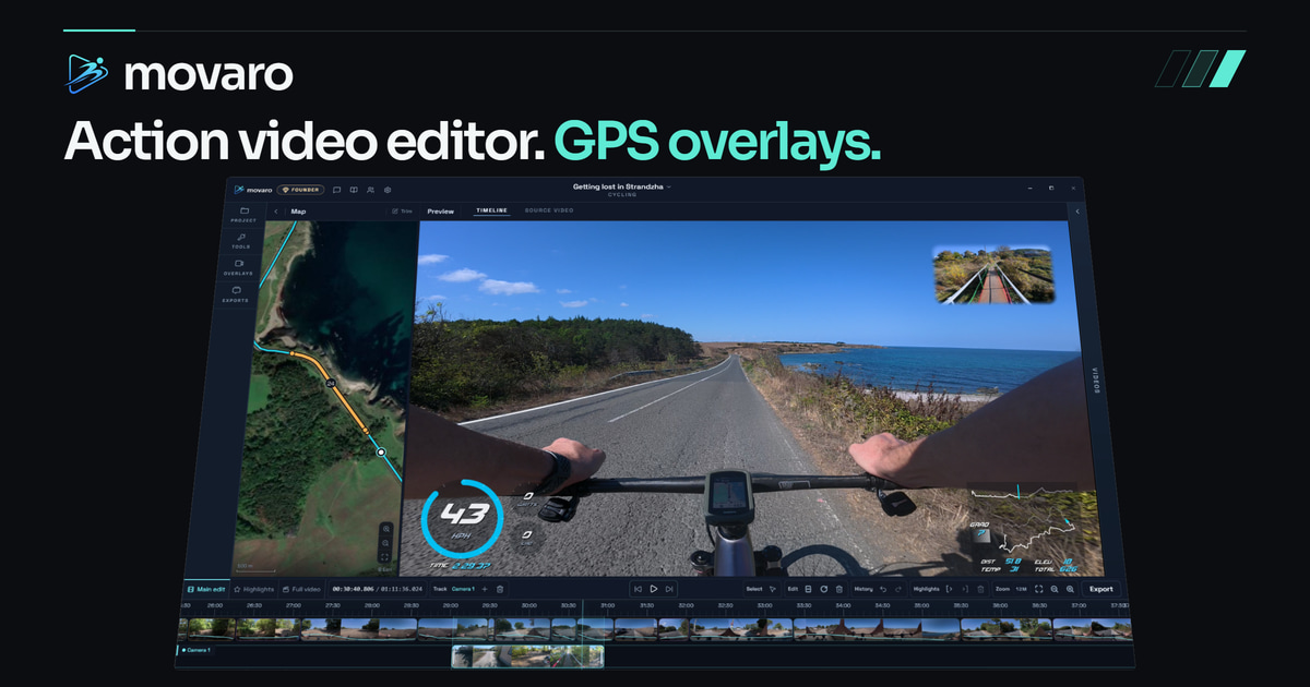 Movaro - Action Camera Telemetry & GPS Video Overlays